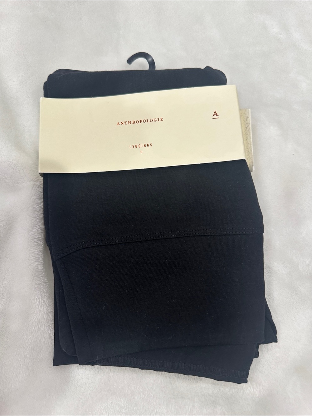 Anthropologie Black Folded Leggings